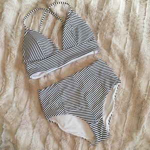 H&M 2 piece high waisted swimsuit